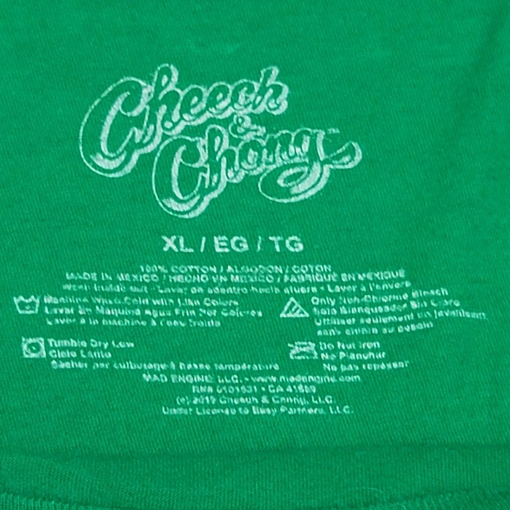 Cheech and Chong T Shirt Adult XL Green Low Rider Short Sleeve Casual - Picture 4 of 8